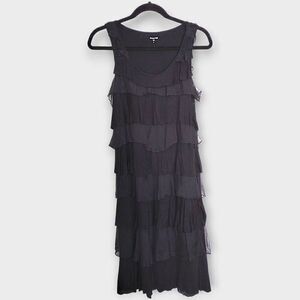 Garnet Hill Womens Dress Sz XS Black Silk Jersey Sheath Cocktail Holiday‎ Party